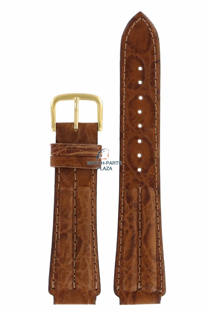 Seiko Age Of Discovery Brown Leather Watch Band 17mm 5M22 - 6B00 Moon Phase 7T32 - 6E50 - Watch Plaza