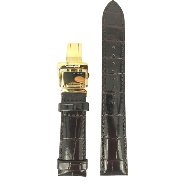 SEIKO ALPINIST SARB066 BROWN LEATHER WATCH BAND COCKTAIL TIME STRAP DO152 W 20 - Watch Plaza