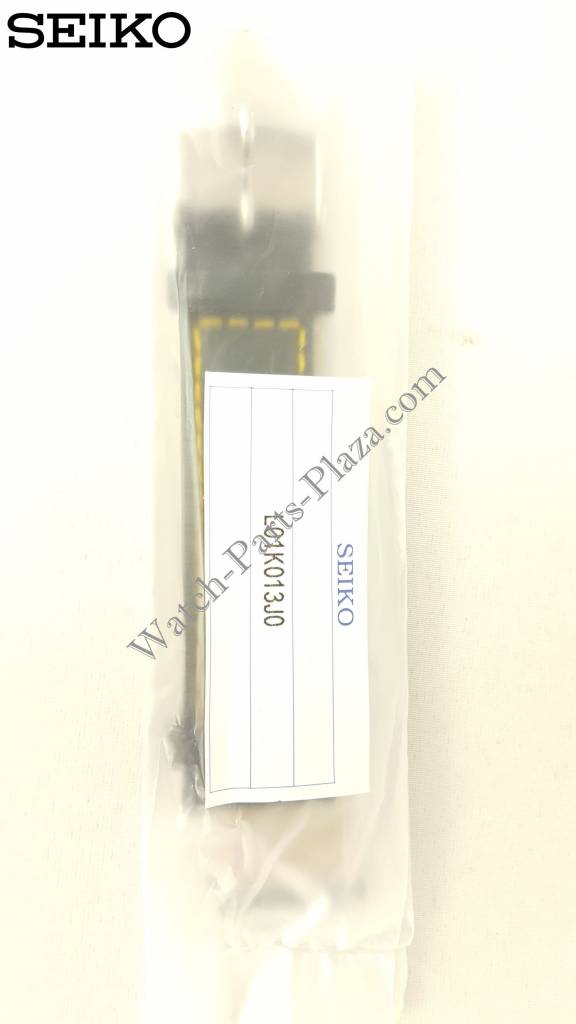 Seiko Barcelona SNDC89 Black Yellow Leather Watch Band 7T92 - 0MF0 Strap 20mm - Watch Plaza