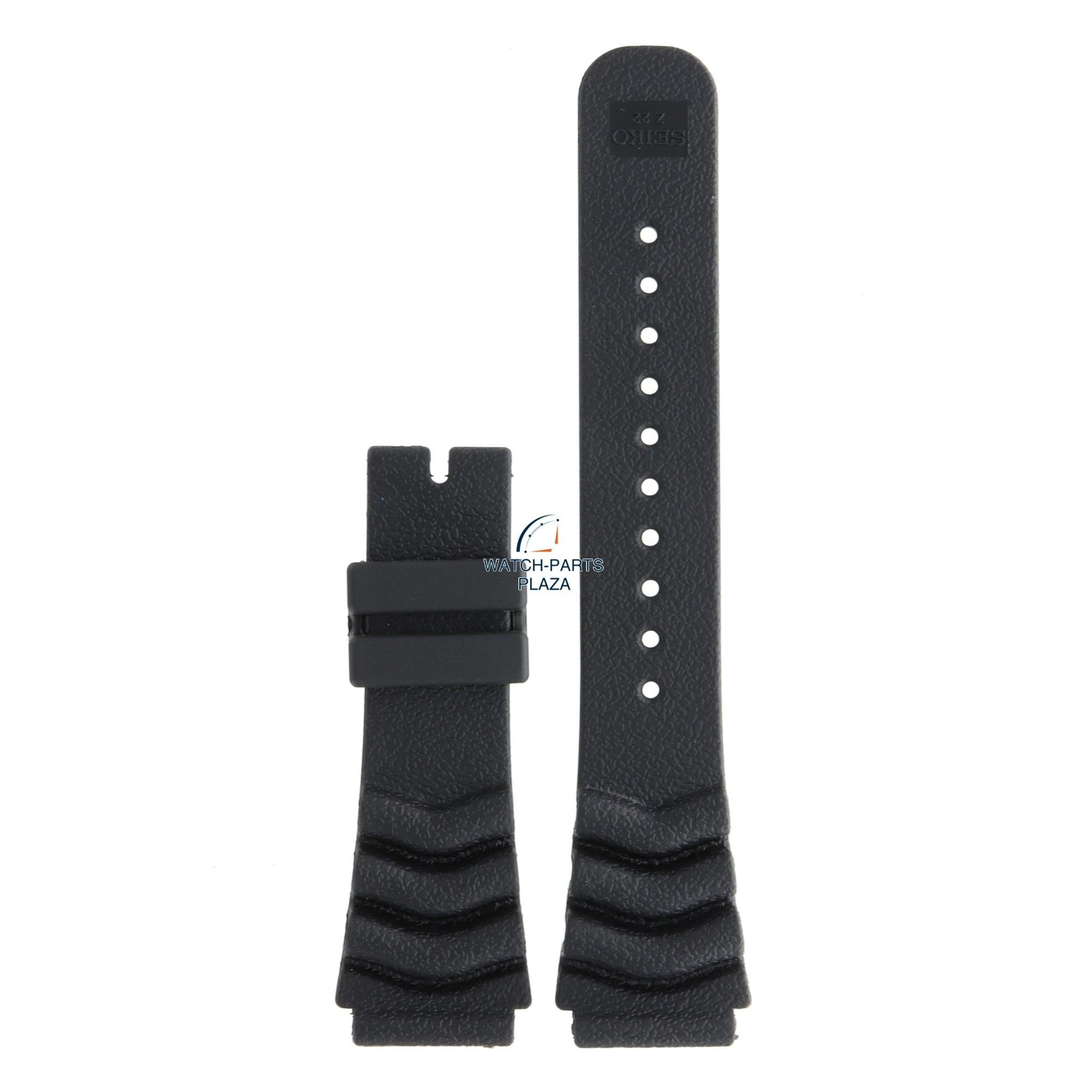 Seiko DE51DZ - 0N Watch band DH33 4A00, Y182, Y187 black rubber / silicone 22 mm - Digital - Watch Plaza