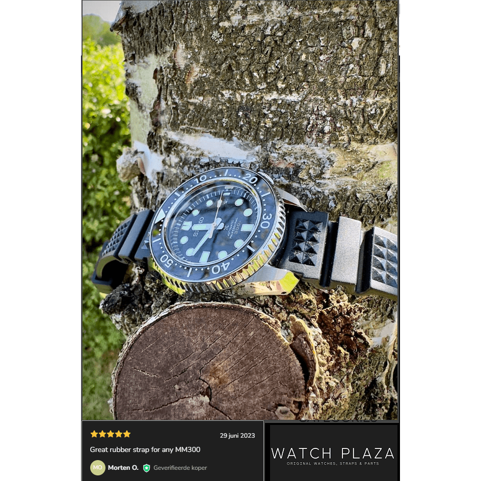 SEIKO Marine Master black waffle watch strap SBDX001 / SBDX017J Z 20 Band 8L35 - 0010 - Watch Plaza