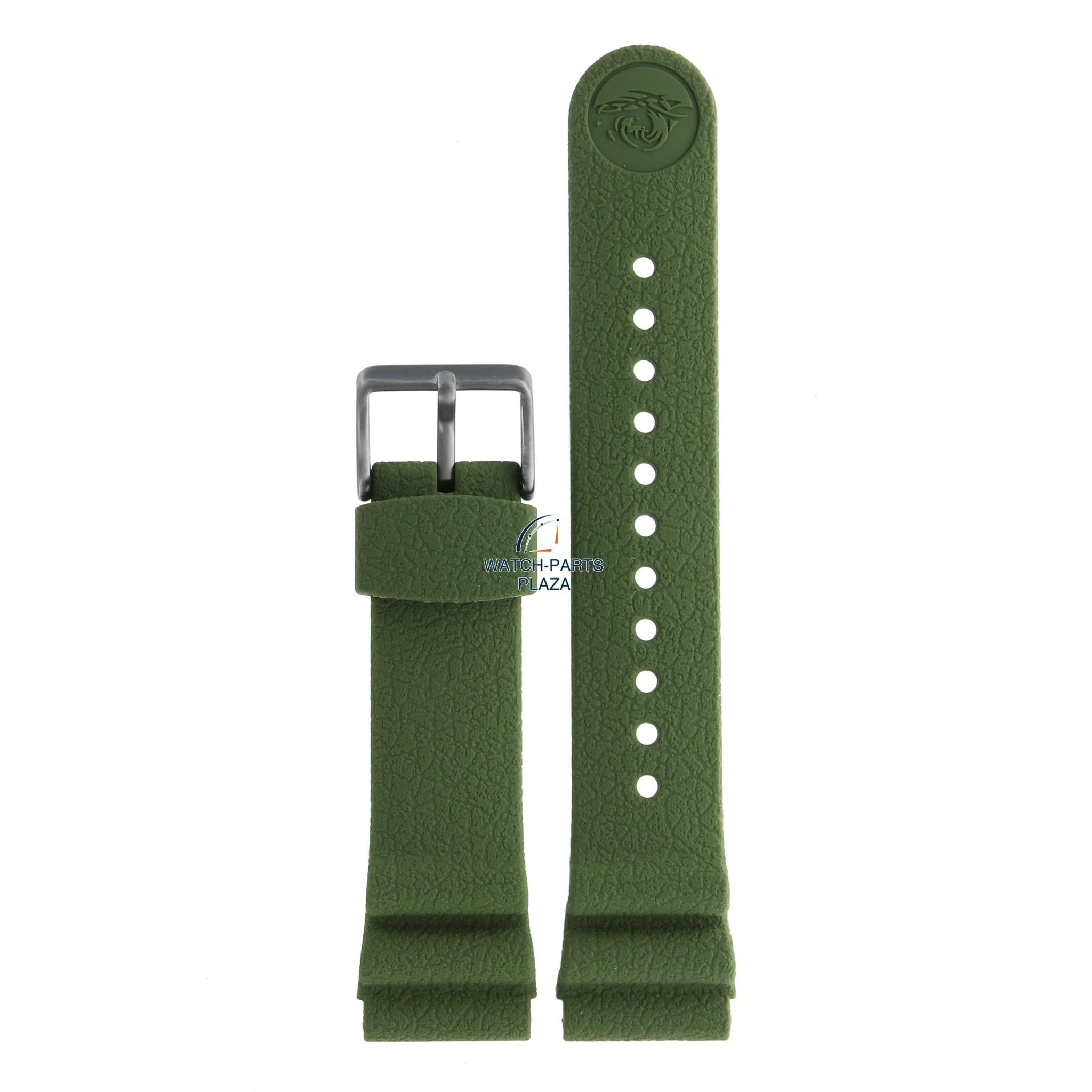 Seiko R040012N0 Watch band SNE535J1 & SNE535P1 green rubber / silicone 22 mm - Prospex Solar - Watch Plaza