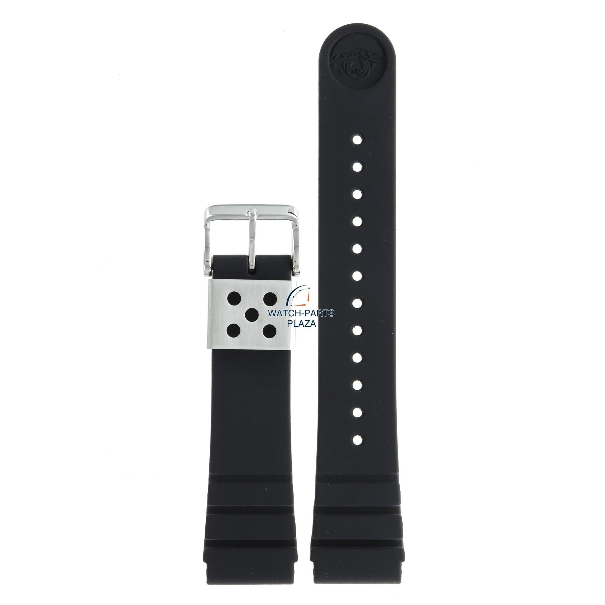 Seiko R043011J0 Watch band SNJ025 & SNJ027 black rubber / silicone 22 mm - Prospex Solar - Watch Plaza