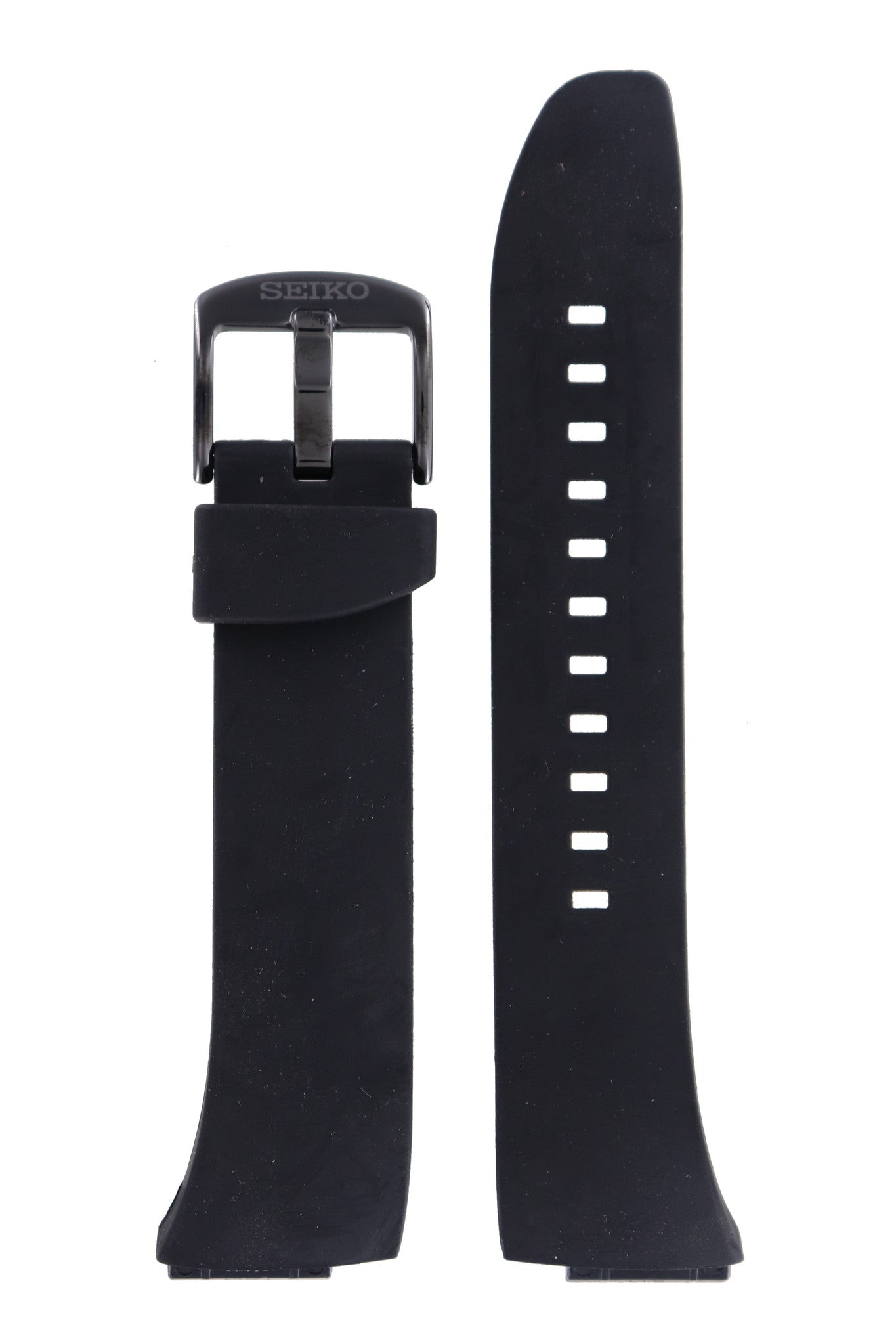 Seiko SKA453, SNAD45 & SNAD63 Watch Band 4A1M1MZ Black Silicone 17 mm Kinetic Streamline - Watch Plaza