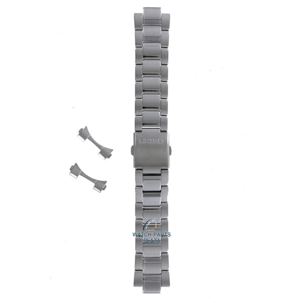 Seiko SKA783 & SKA785 Watch Band M0K8638J0 Grey Stainless Steel 22 mm Kinetic - Watch Plaza