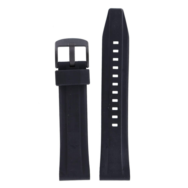 Seiko SKZ274 & SNN249 Watch Band 301N1MR Black Silicone 22 mm - Watch Plaza