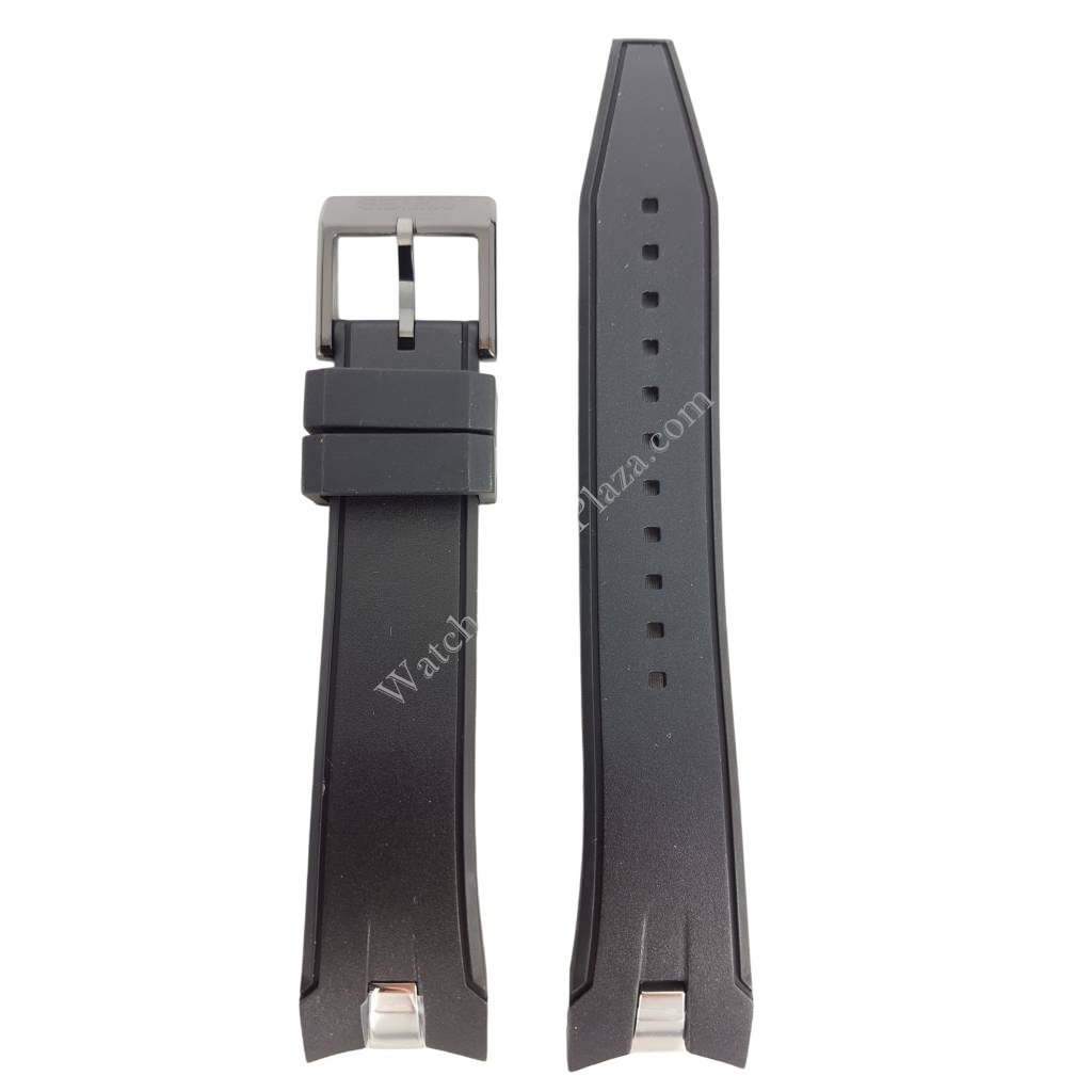 Seiko SNAE89P1 Black Rubber Watch Band 7T62 - 0LC0 Strap 21mm - Watch Plaza