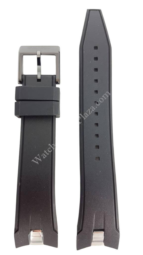 Seiko SNAE89P1 Black Rubber Watch Band 7T62 - 0LC0 Strap 21mm - Watch Plaza