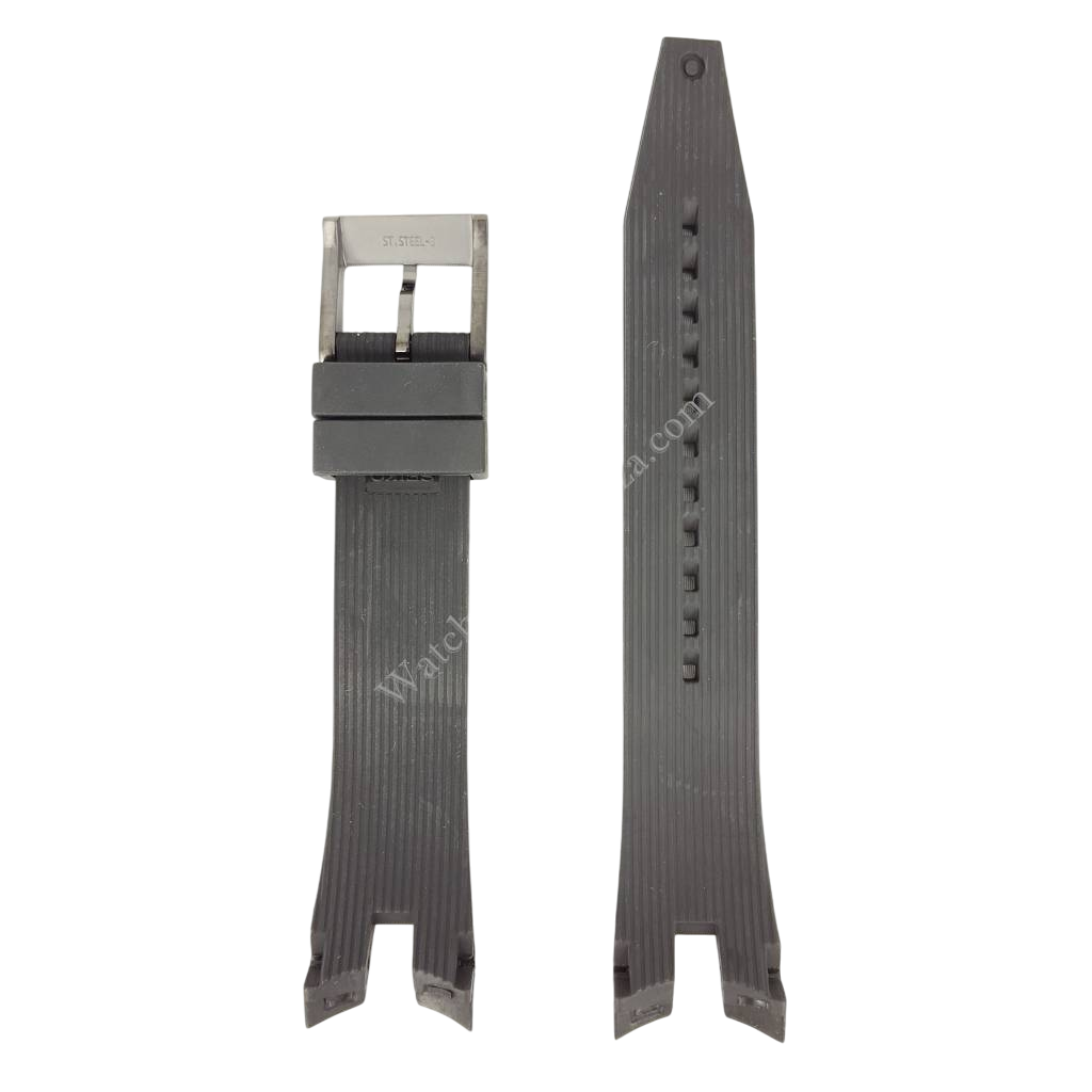 Seiko SNAF25P1 Black Rubber Watch Band 7T62 - 0LA0 Strap 21mm - Watch Plaza