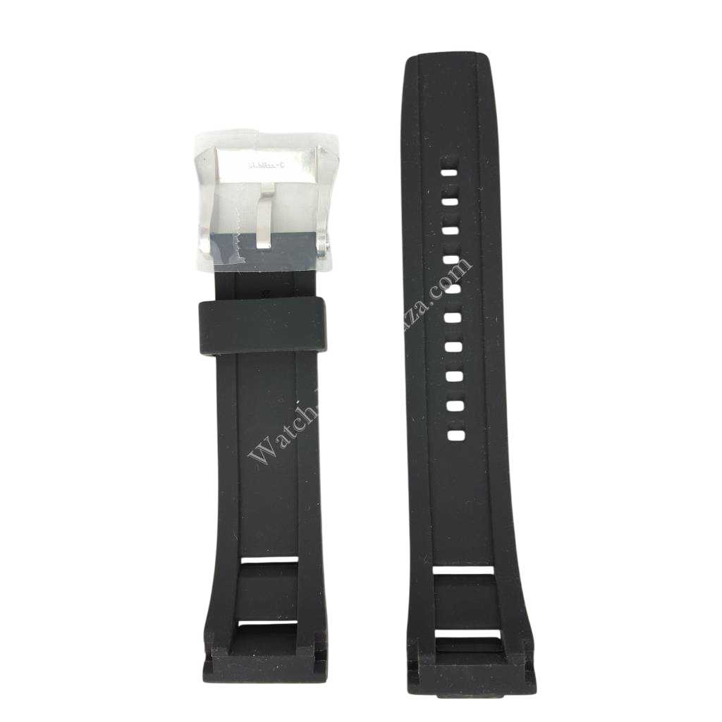 SEIKO SNAF39 SNP101P2 Black Silicon Watch Band 22mm R02L011J0 Kinetic 7D48 - 0AN0 - Watch Plaza