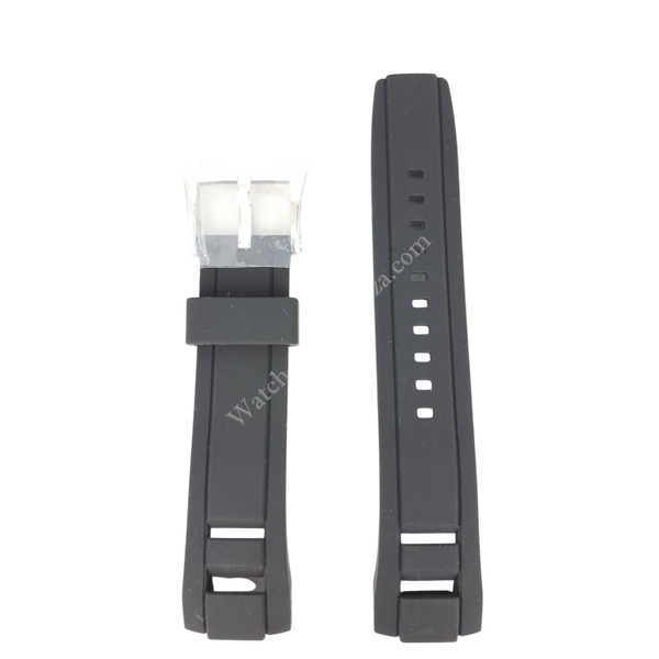 SEIKO SNAF39 SNP101P2 Black Silicon Watch Band 22mm R02L011J0 Kinetic 7D48 - 0AN0 - Watch Plaza