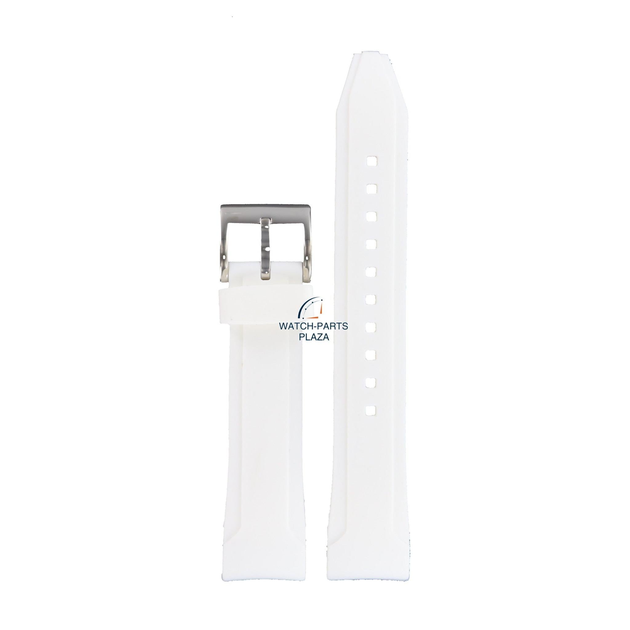 Seiko SNDX53P1 / SNDX57P1 Sportura white silicon strap 7T92 - 0PJ0 18 mm original - Watch Plaza