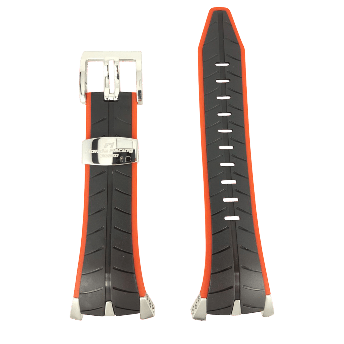 SEIKO SPC009 Honda F1 Racing Strap 7T82 - 0AF0 Black Red Silicone Watch Band - 4LK0JB - Watch Plaza