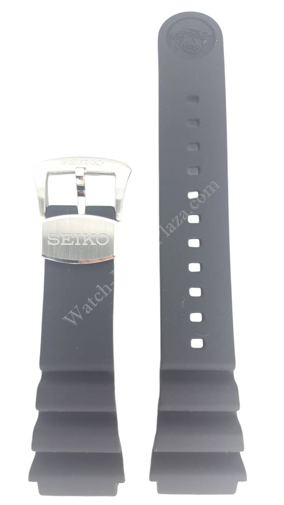 SEIKO SRP653K1 / SRP655K1 Black Silicon Watch Band Z 22 mm R02Y011J0 4R36 - 04D0 - Watch Plaza