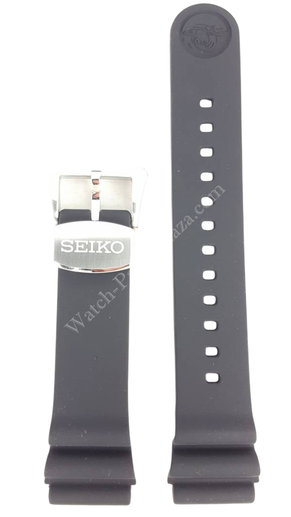 SEIKO SRP777K1, SRP779K1 Black Silicon Watch Band Z 22 mm R02F011J0 - Watch Plaza