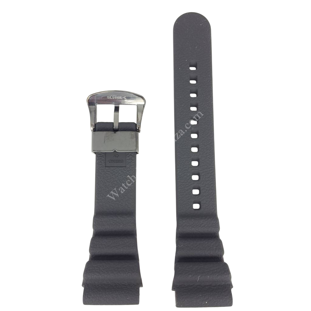 SEIKO SUN023J1 / SUN045J1 Black Silicon Watch Band CY24 mm R01Y011M0 - Watch Plaza