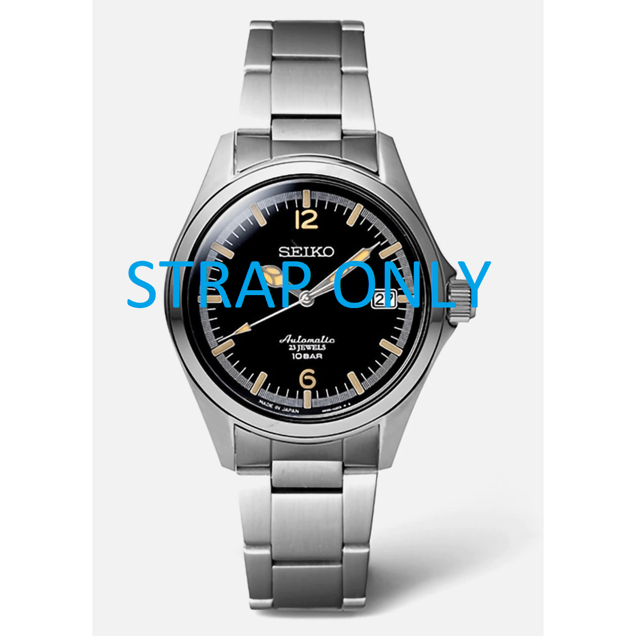 Seiko W57D1AM watch band SZSB006 stainless steel 4R35 - 02R0 20mm TicTac 35th Anniversary - Watch Plaza