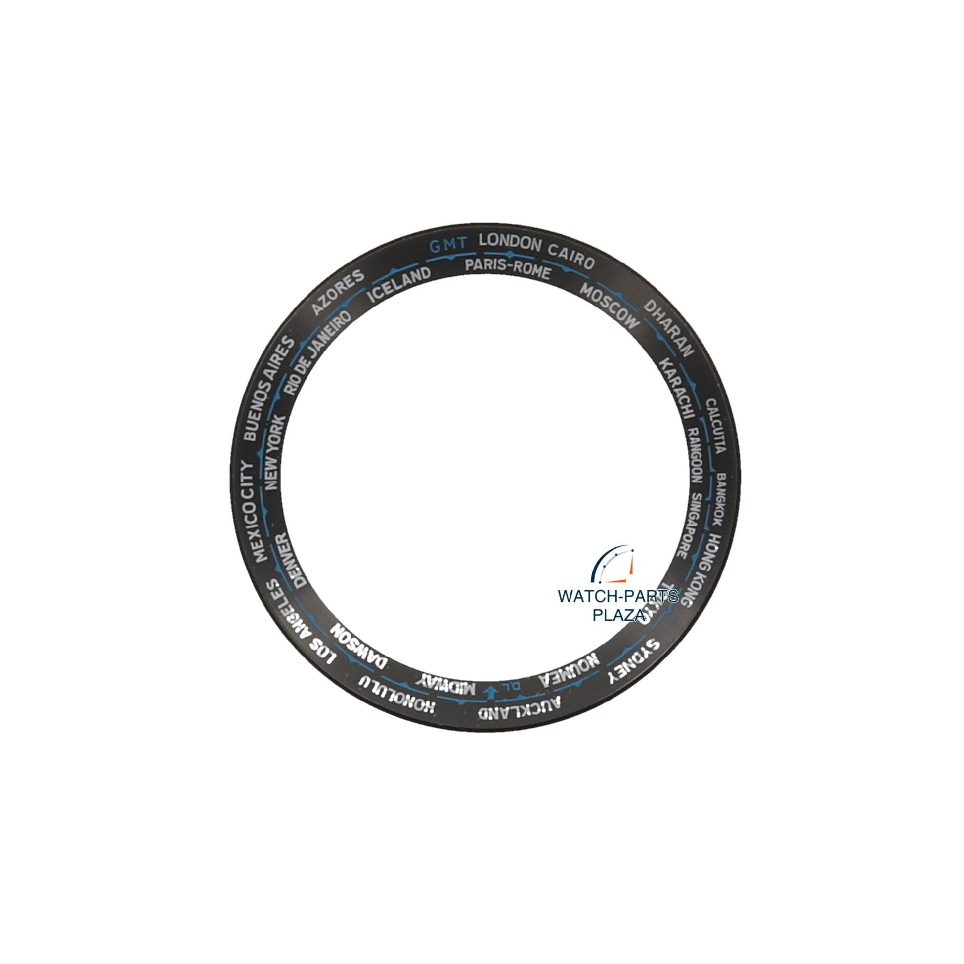 Seiko World Time 6117 - 6010 black dial / chapter ring original 86039942 - Watch Plaza