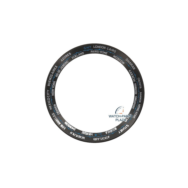 Seiko World Time 6117 - 6010 black dial / chapter ring original 86039942 - Watch Plaza