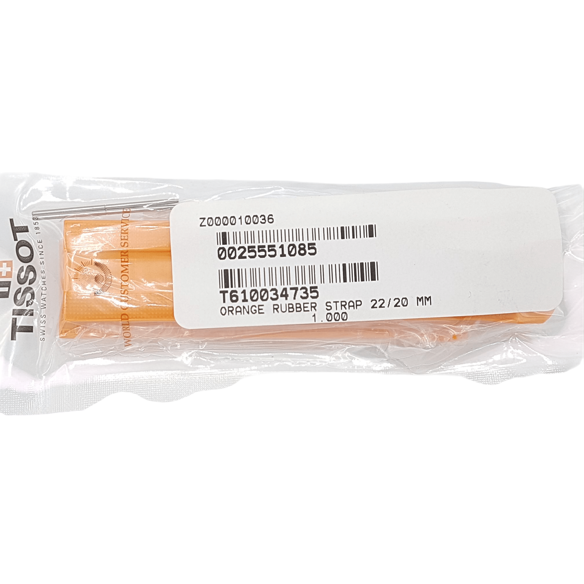 Tissot Expert Solar T091420 A BH Watch Band T610034735 Orange Silicone 22 mm T - Touch Solar - Watch Plaza