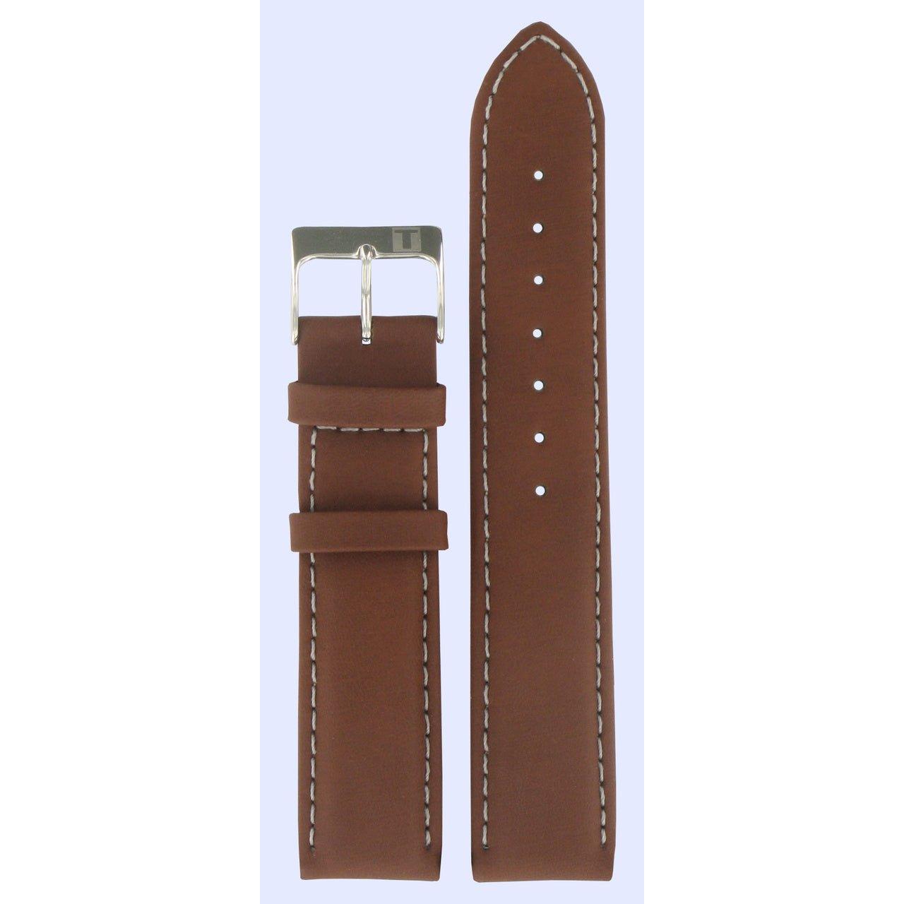 Tissot J378 - T34141852 Watch Band T600013491 Brown Leather 19 mm PR 50 - Watch Plaza