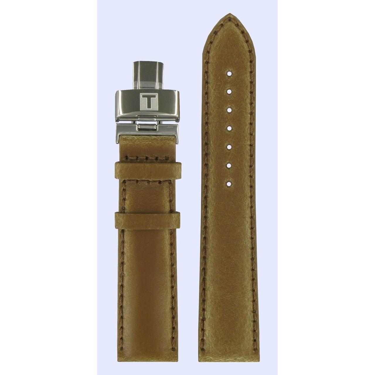 Tissot T005510A T - Trend Watch Band T600021061 Brown Leather 20 mm Quadrato - Watch Plaza