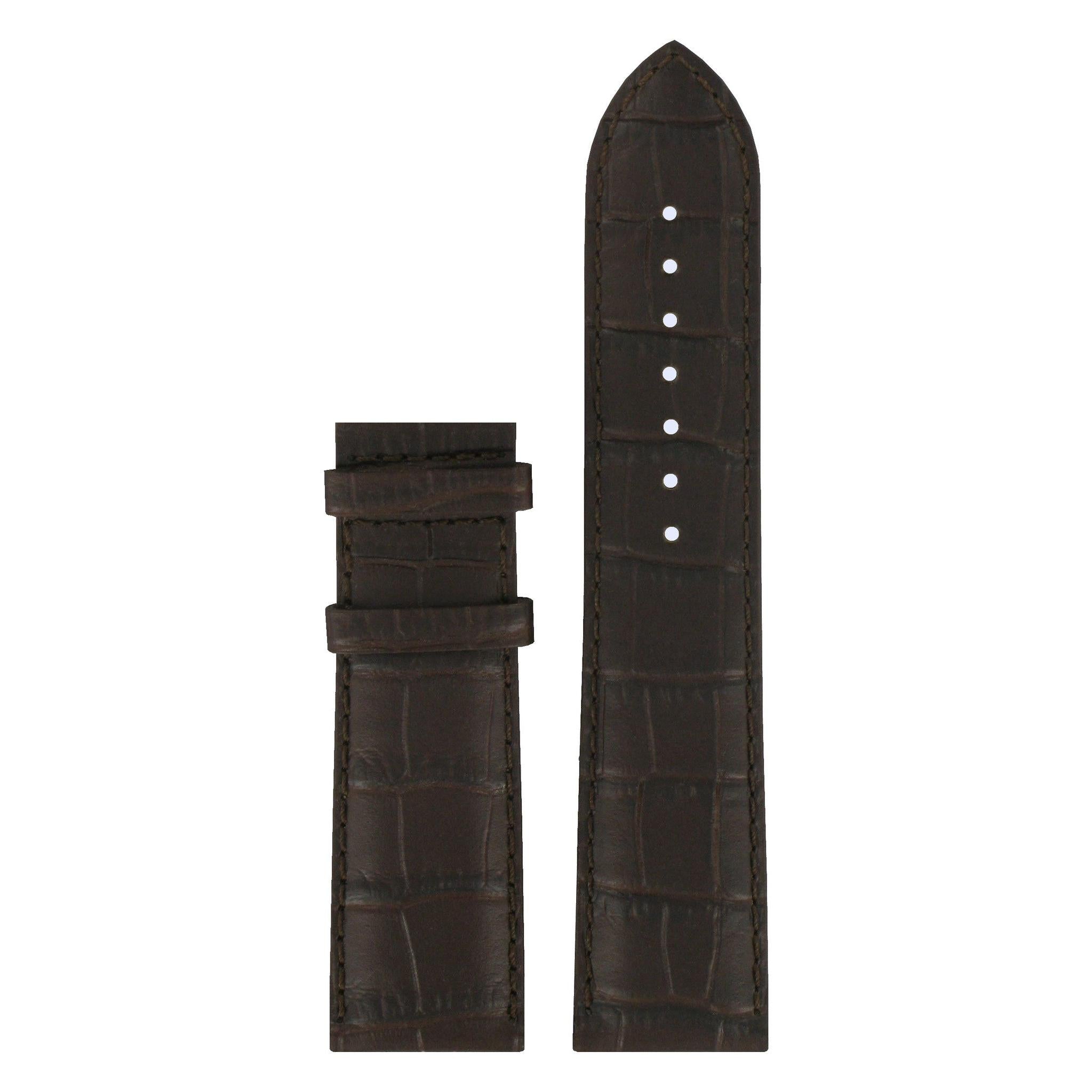 Tissot T006707A Watch Band T610027335 Brown Leather 22 mm Le Locle - Watch Plaza