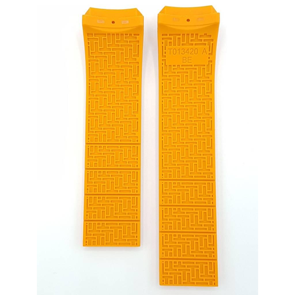 Tissot T013420A & T047420A Watch Band T610026463 Orange Silicone 21 mm T - Touch - Watch Plaza