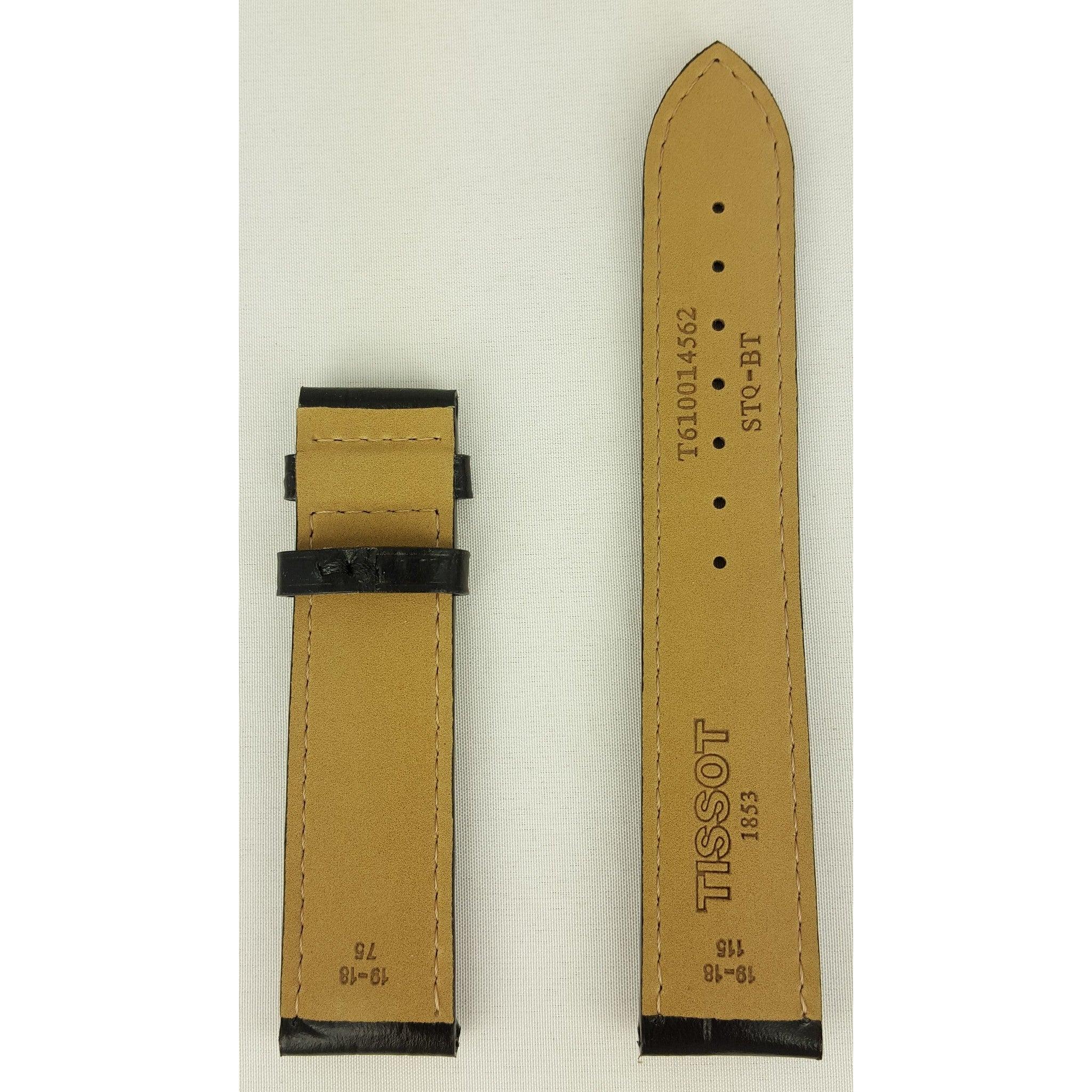 Tissot T014430, T17152 Watch Band T610014562 Black Leather 19 mm PRC - 200 - Watch Plaza