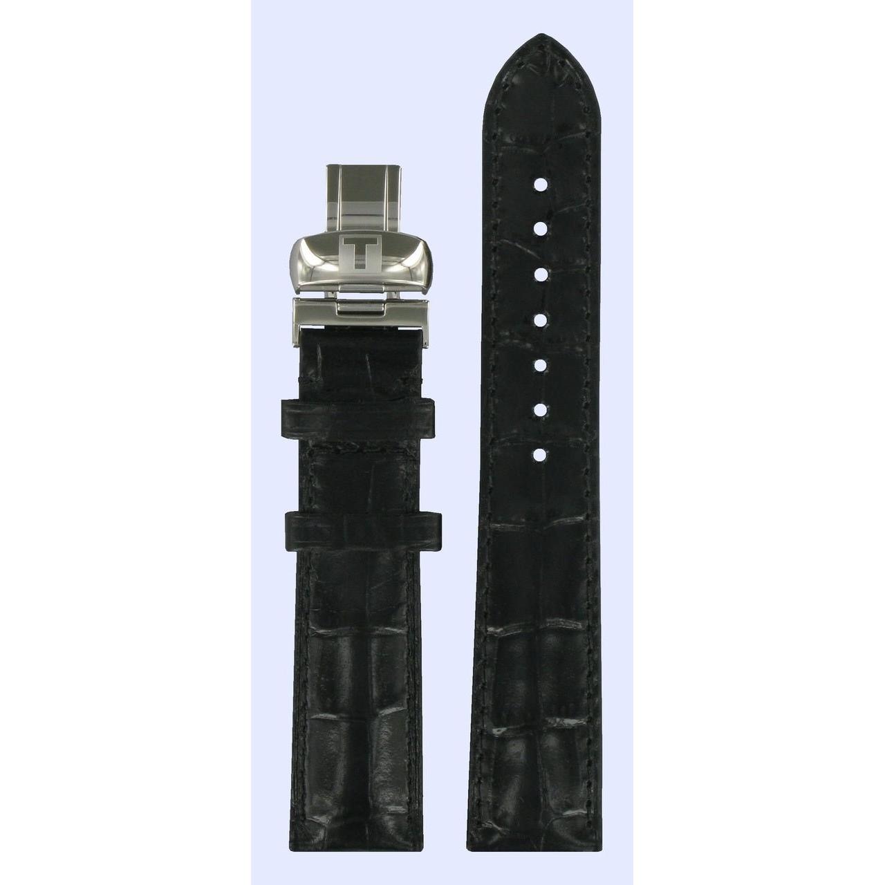 Tissot T016309A T - Trend Watch Band T600025580 Black Leather 18 mm Happy Chic - Watch Plaza