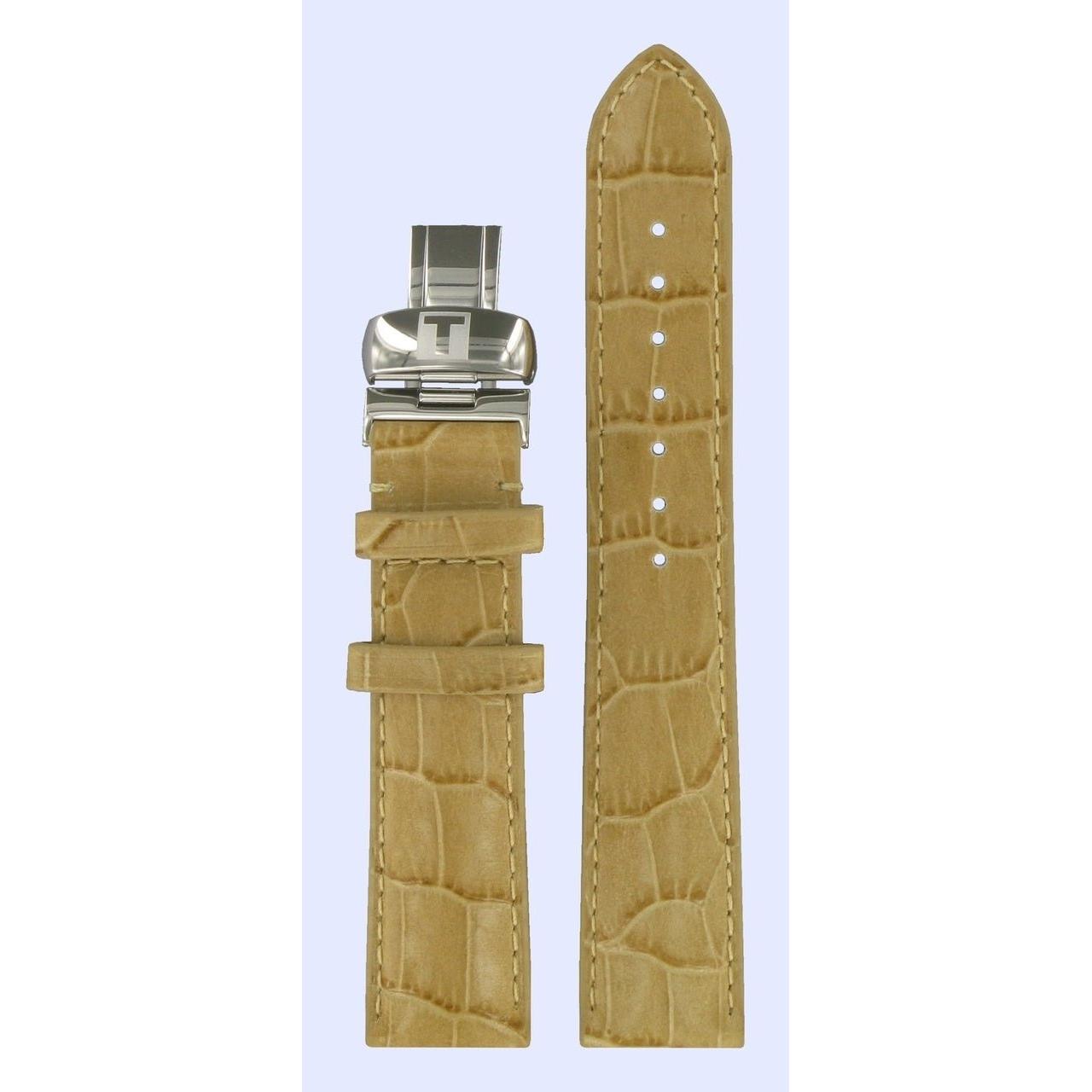 Tissot T016309A T - Trend Watch Band T600025582 Beige Leather 18 mm Happy Chic - Watch Plaza