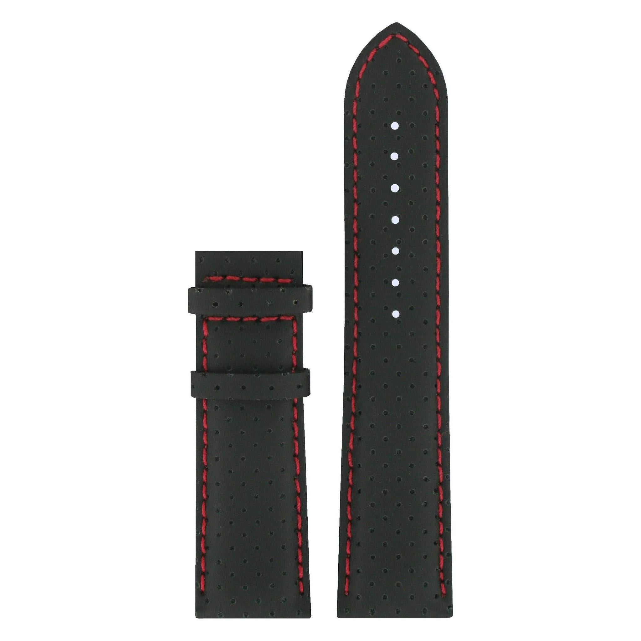 Tissot T018617A Watch Band T610027201 Black Leather 22 mm T - Racing - Watch Plaza