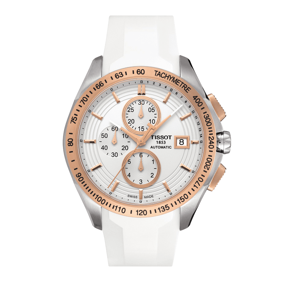 Tissot T024427A Watch Band T610028911 White Silicone 22 mm Veloci - T - Watch Plaza