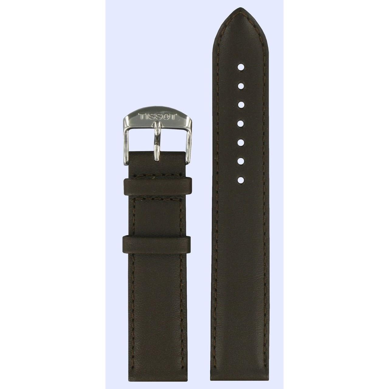 Tissot T033410A T - Classic Watch Band T600027529 Dark Brown Leather 19 mm Classic Dream - Watch Plaza