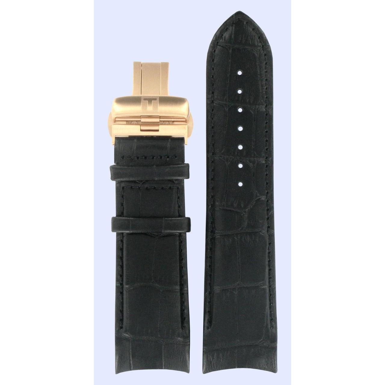 Tissot T035614A T - Classic Watch Band T600028590 Black Leather 24 mm Couturier - Watch Plaza