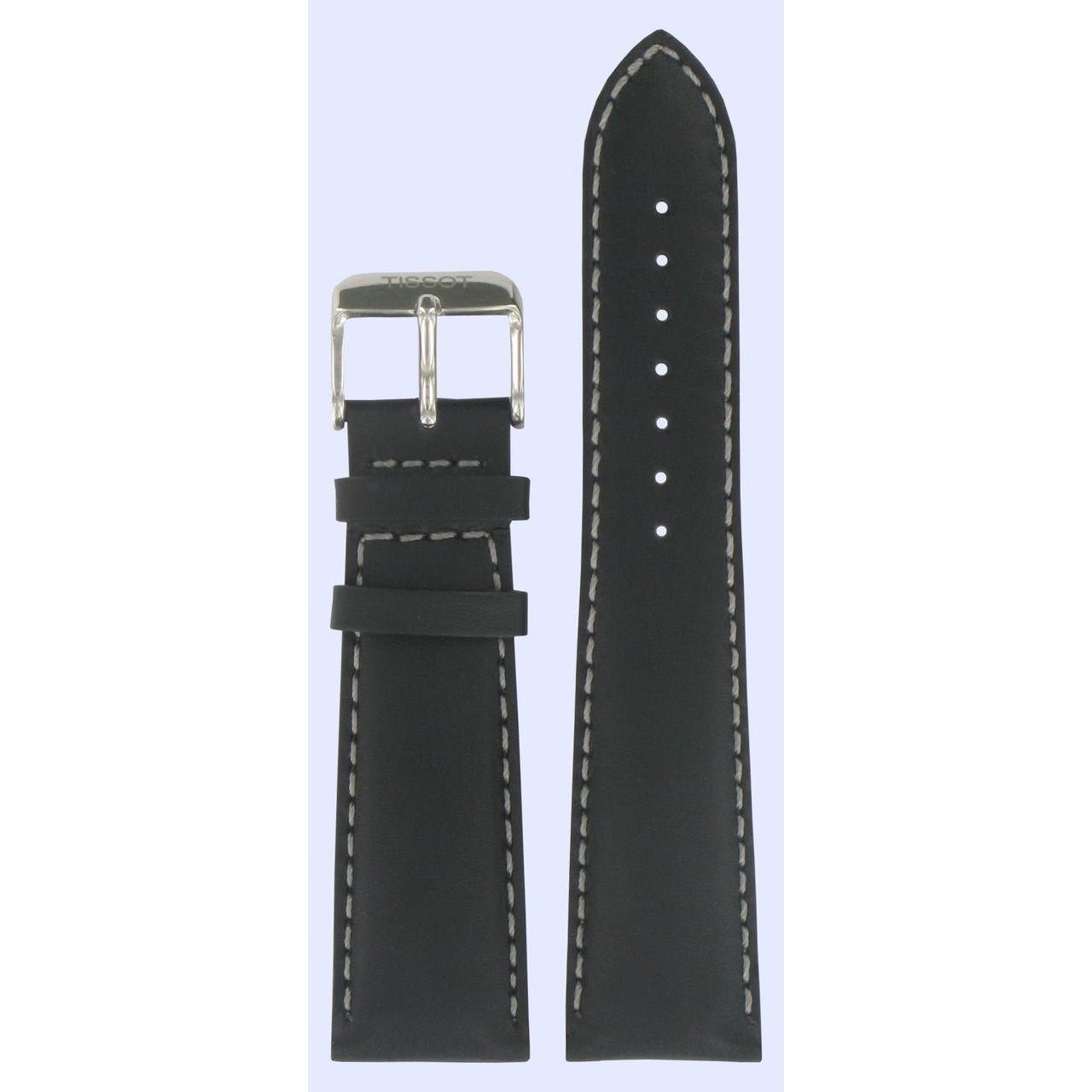 Tissot T039417A XL Watch Band T600029293 Black Leather 22 mm V8 - Watch Plaza