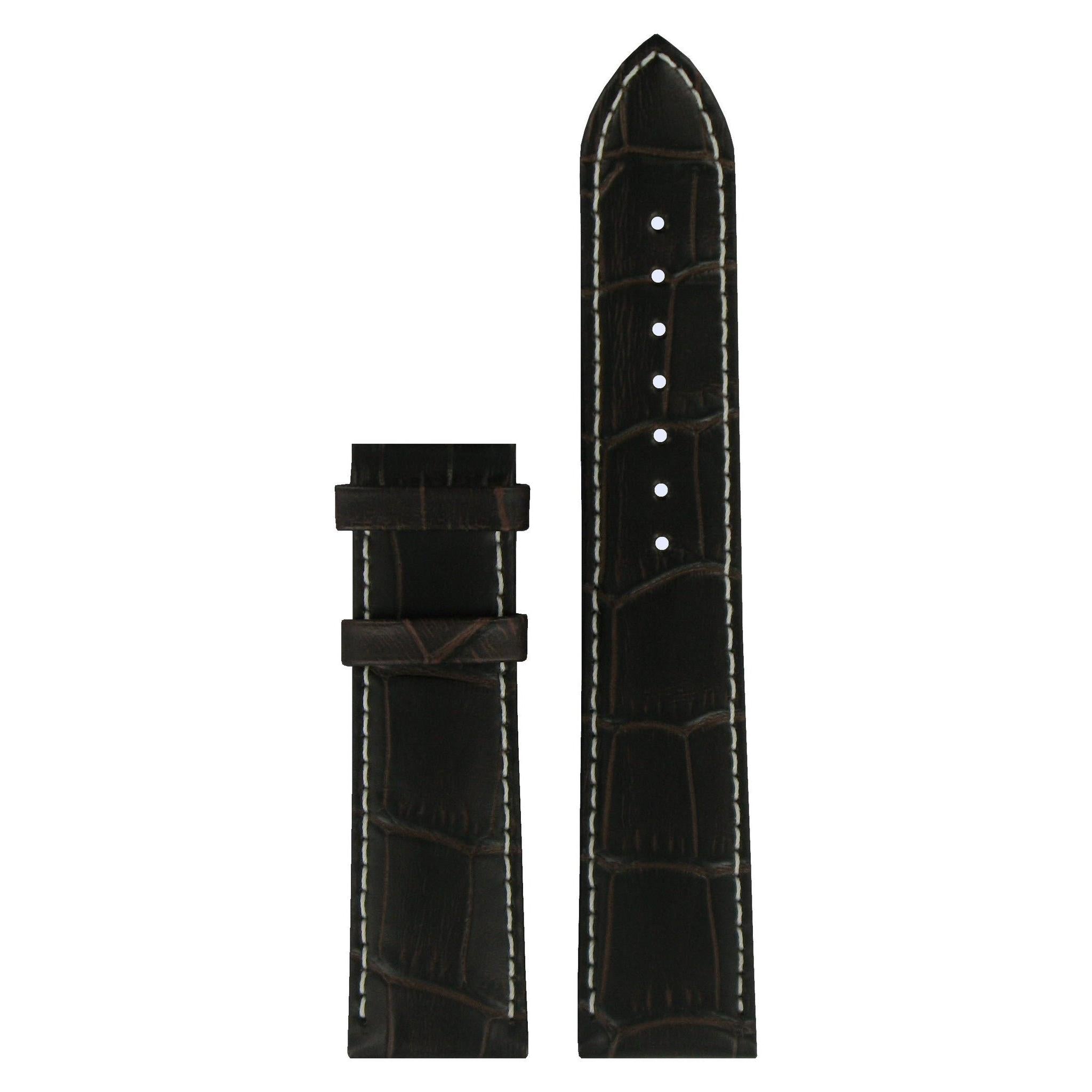 Tissot T0636171603700 XL Watch Band T610031127 Brown Leather 20 mm Tradition - Watch Plaza