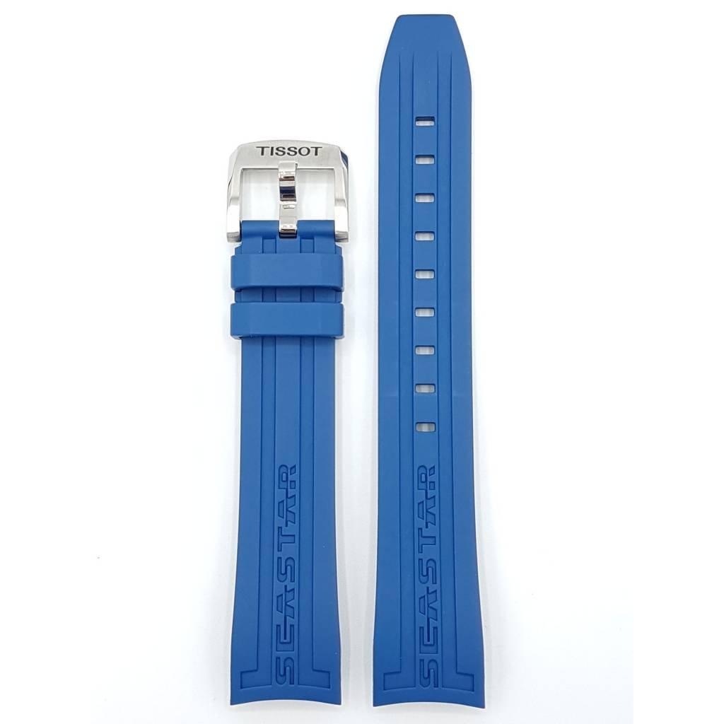 Tissot T066407A Seastar 1000 Watch Band T603031422 Blue Silicone 19 mm Seastar 1000 - Watch Plaza