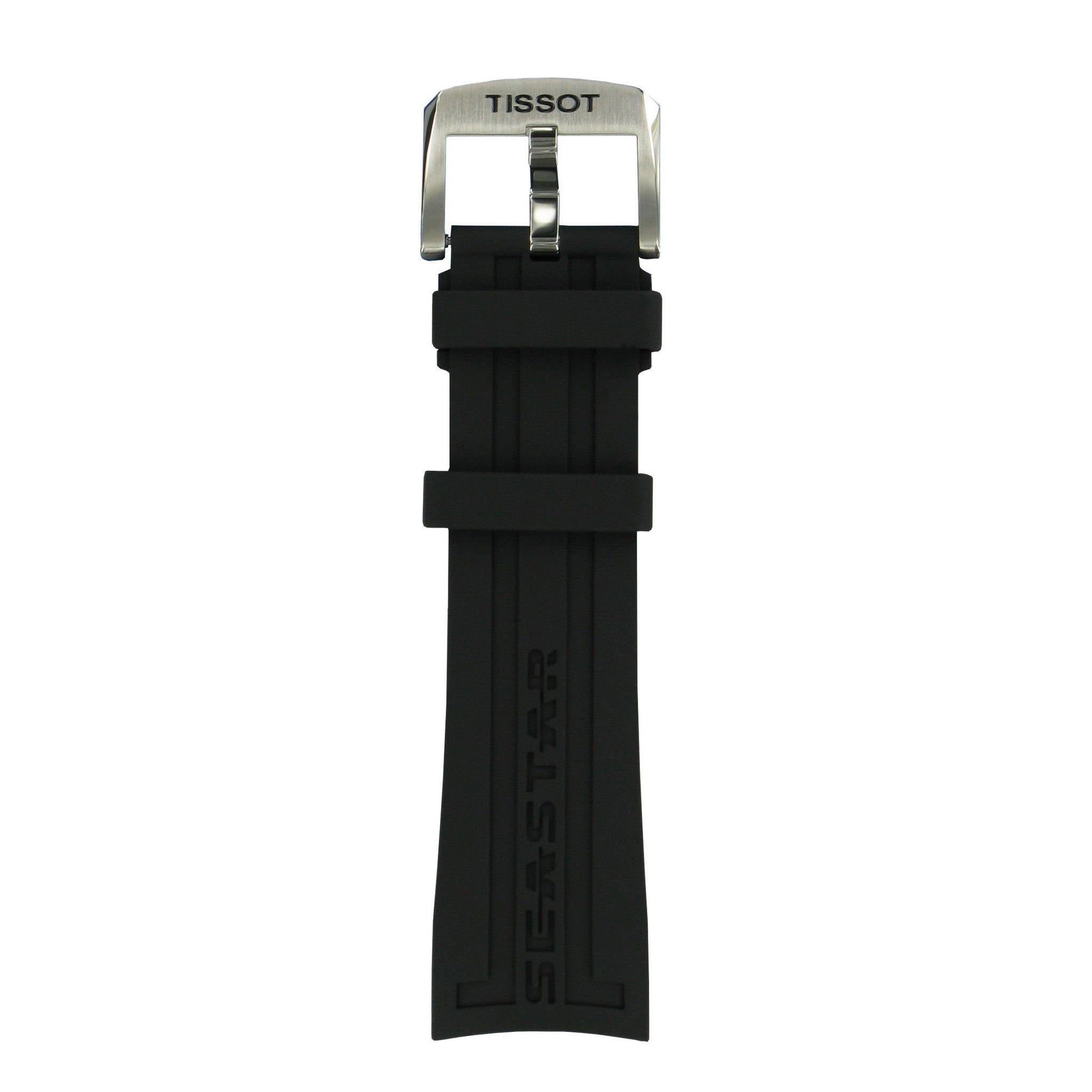 Tissot T066417A - T - Sport Watch Band T603035735 Black Silicone 23 mm Seastar 1000 - Watch Plaza