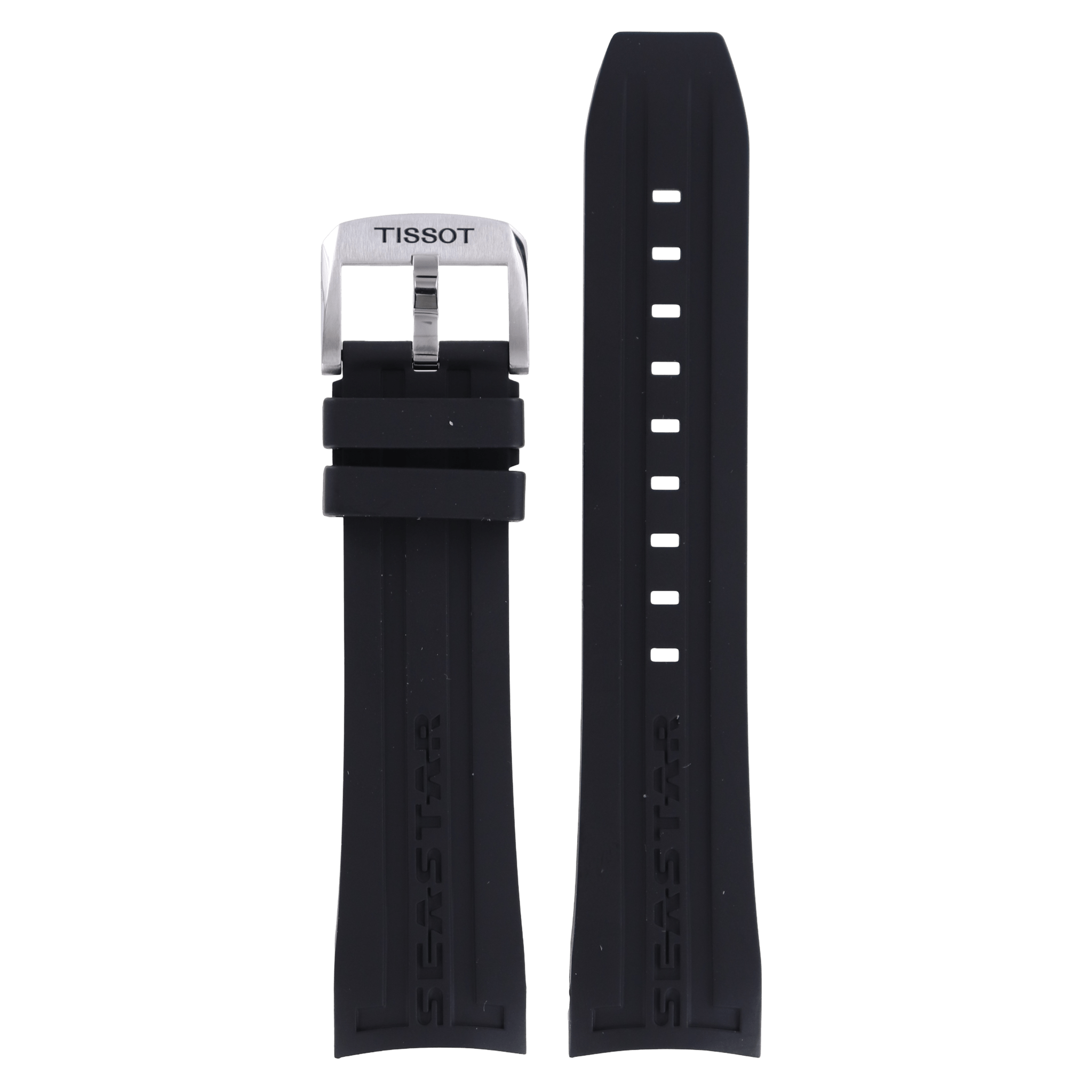 Tissot T066427A & T066414 Seastar 660 Watch Band T603031453 Black Silicone 23 mm Seastar 1000 - Watch Plaza