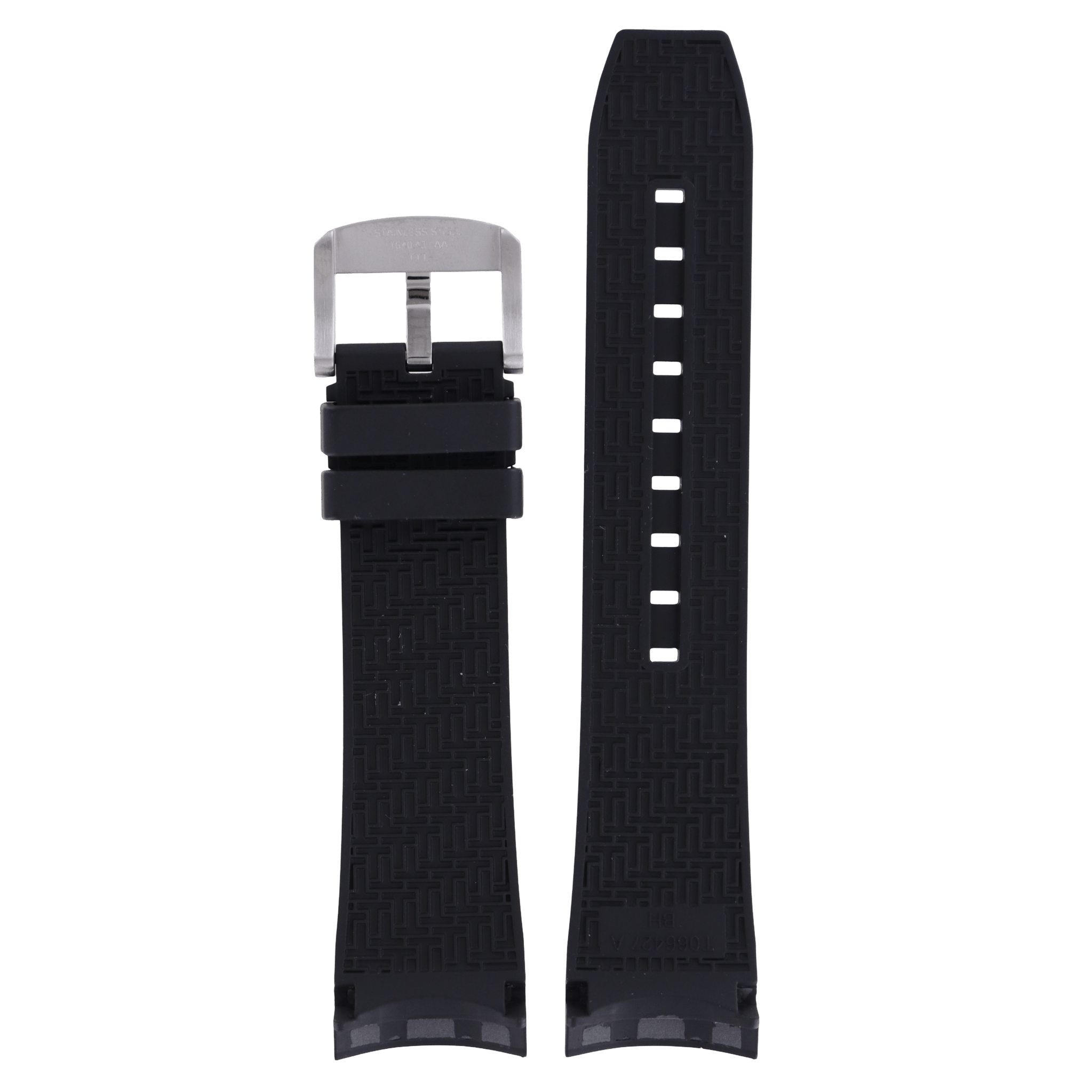 Tissot T066427A & T066414 Seastar 660 Watch Band T603031453 Black Silicone 23 mm Seastar 1000 - Watch Plaza