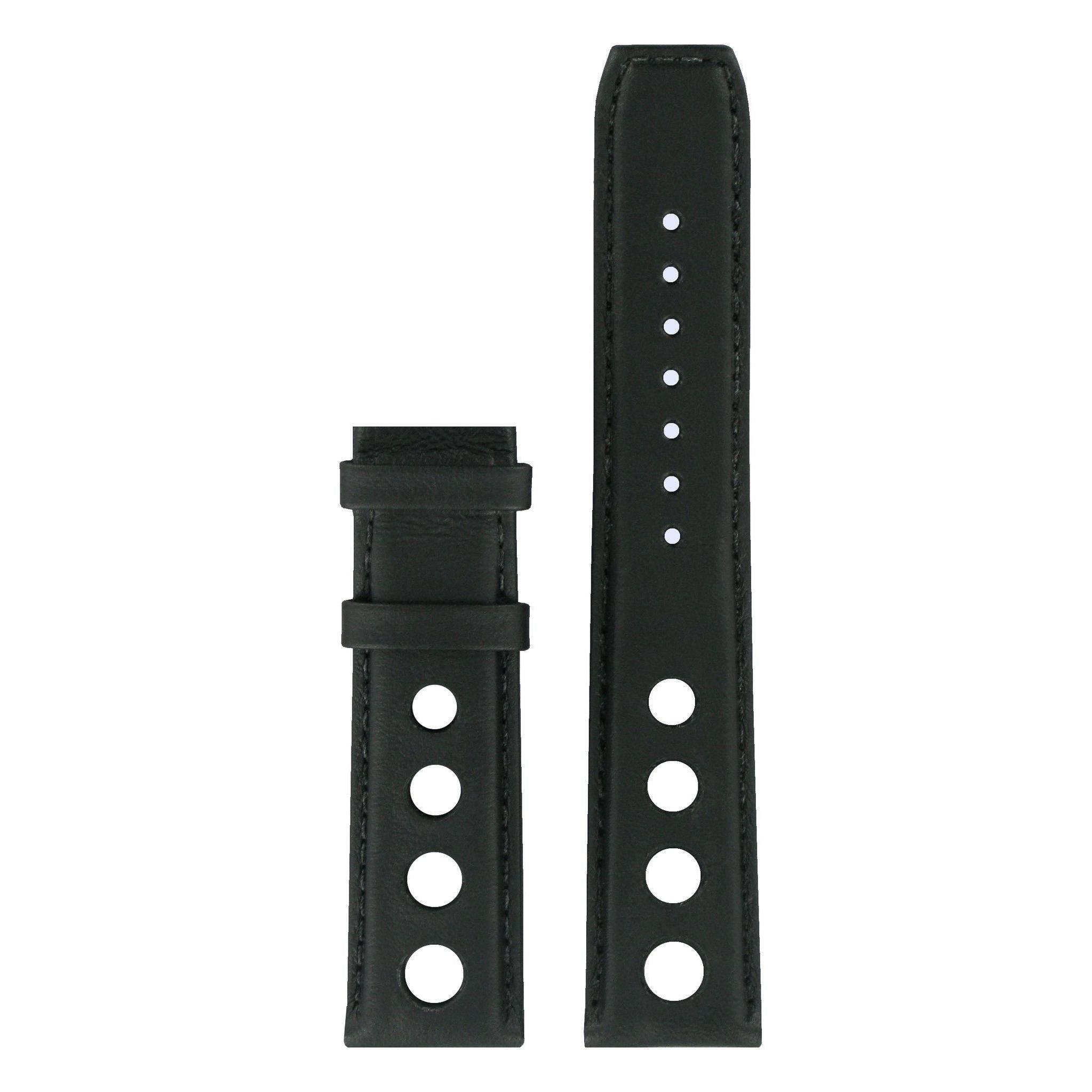 Tissot T071430A Watch Band T610032023 Black Leather 20 mm Heritage PRS 516 - Watch Plaza