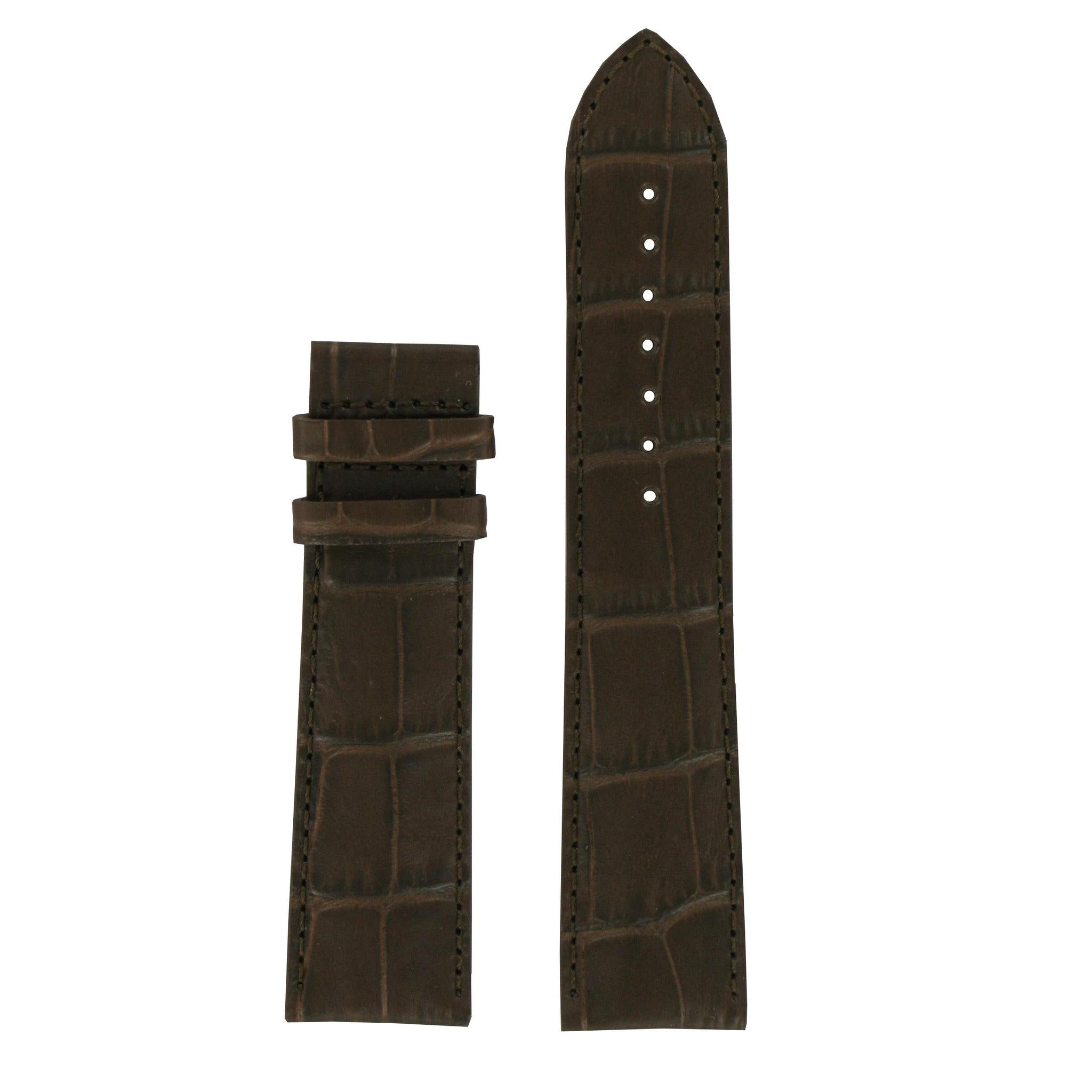 Tissot T086407A - XL Watch Band T610033628 Brown Leather 22 mm Luxury - Watch Plaza