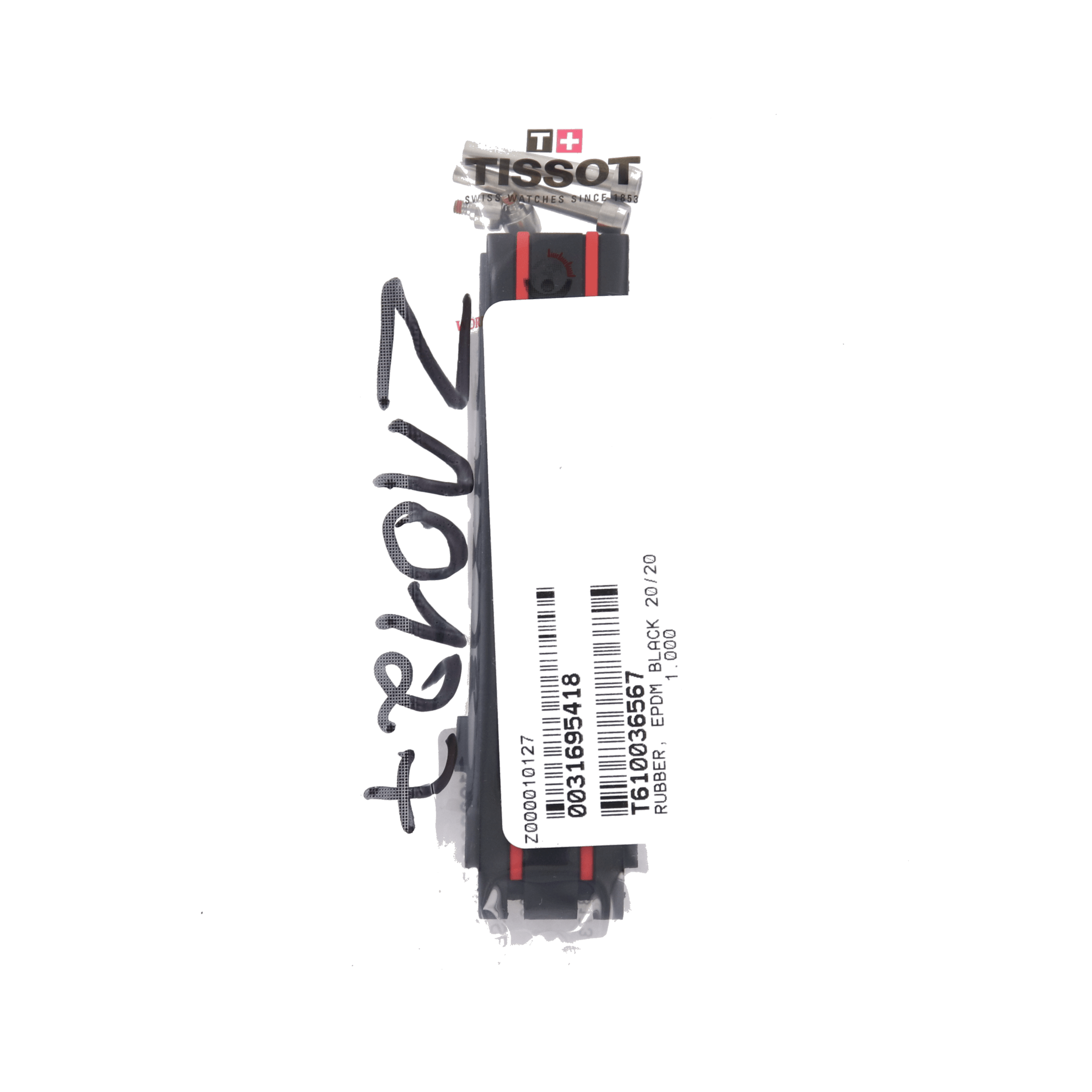 Tissot T092417A & T092427A MotoGP Watch Band T610036567 Black Silicone 20 mm T - Race - Watch Plaza