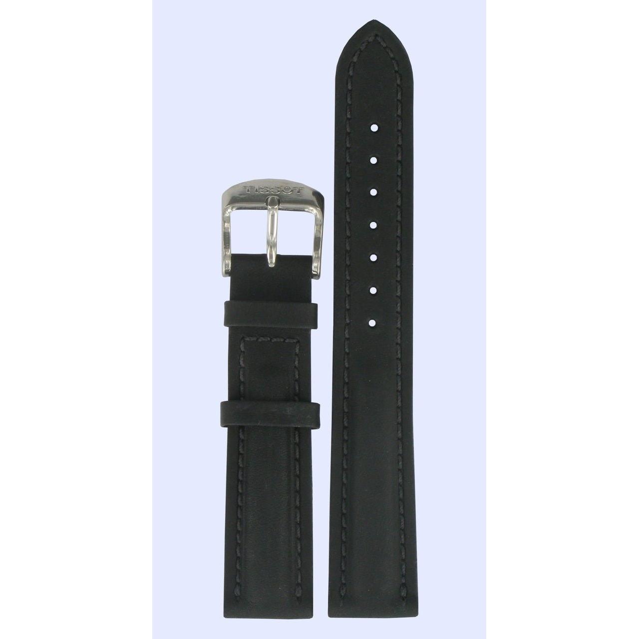 Tissot T14185361 Watch Band T600013569 Black Leather 18 mm PR 100 - Watch Plaza