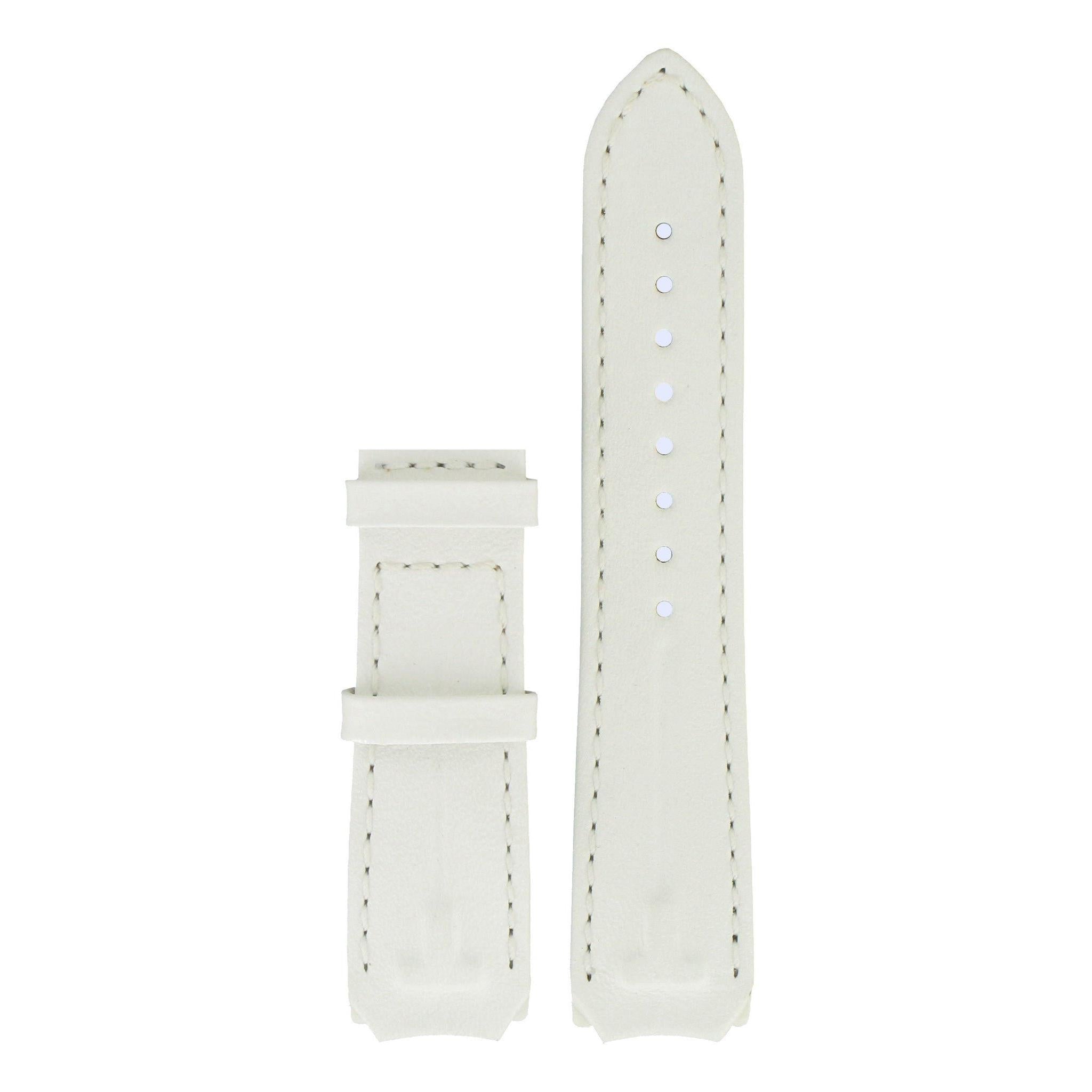 Tissot T33785885 Watch Band T610030086 White Leather 20 mm T - Touch - Watch Plaza