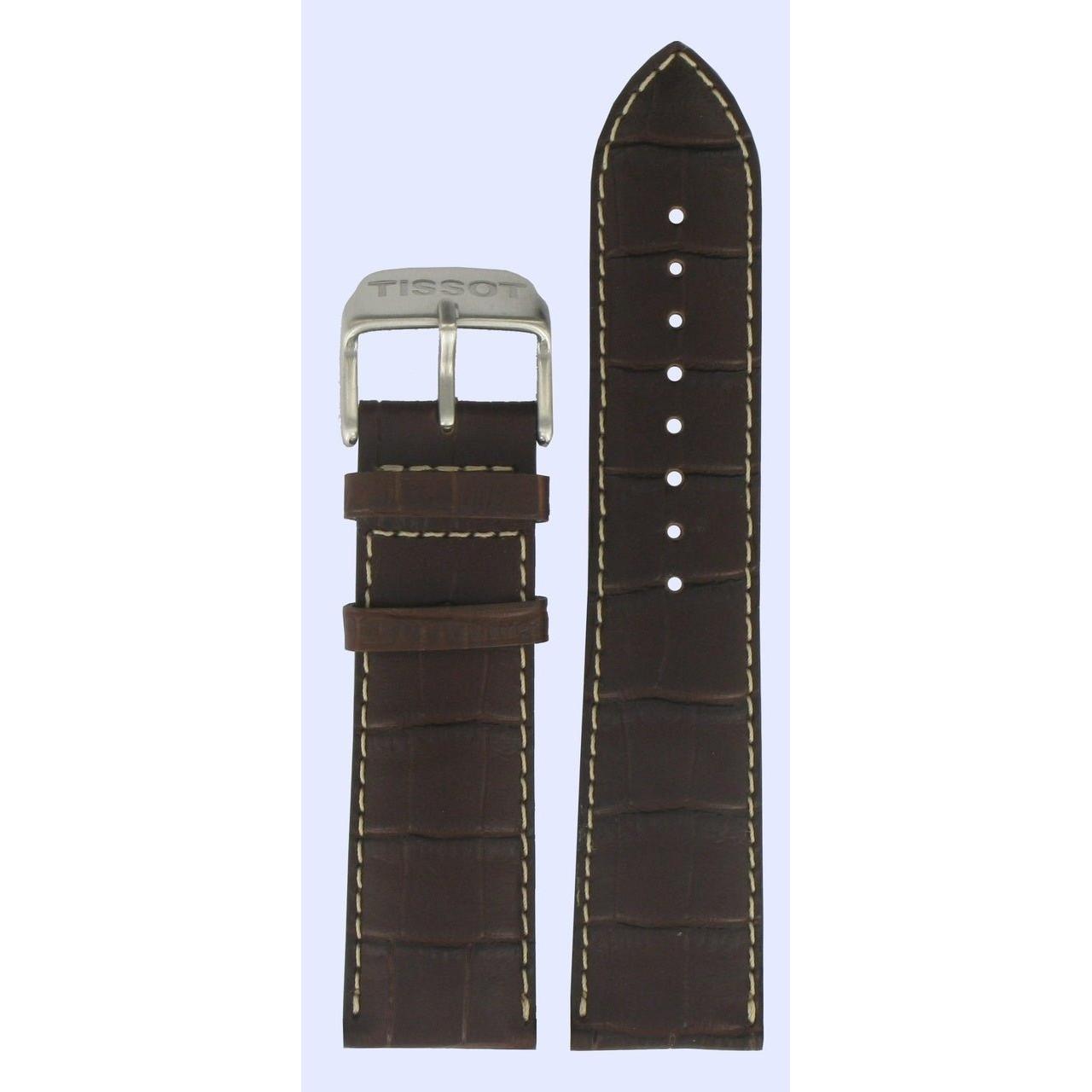 Tissot T361316 T - Sport Watch Band T600013455 Brown Leather 22 mm V8 Chrono - Watch Plaza