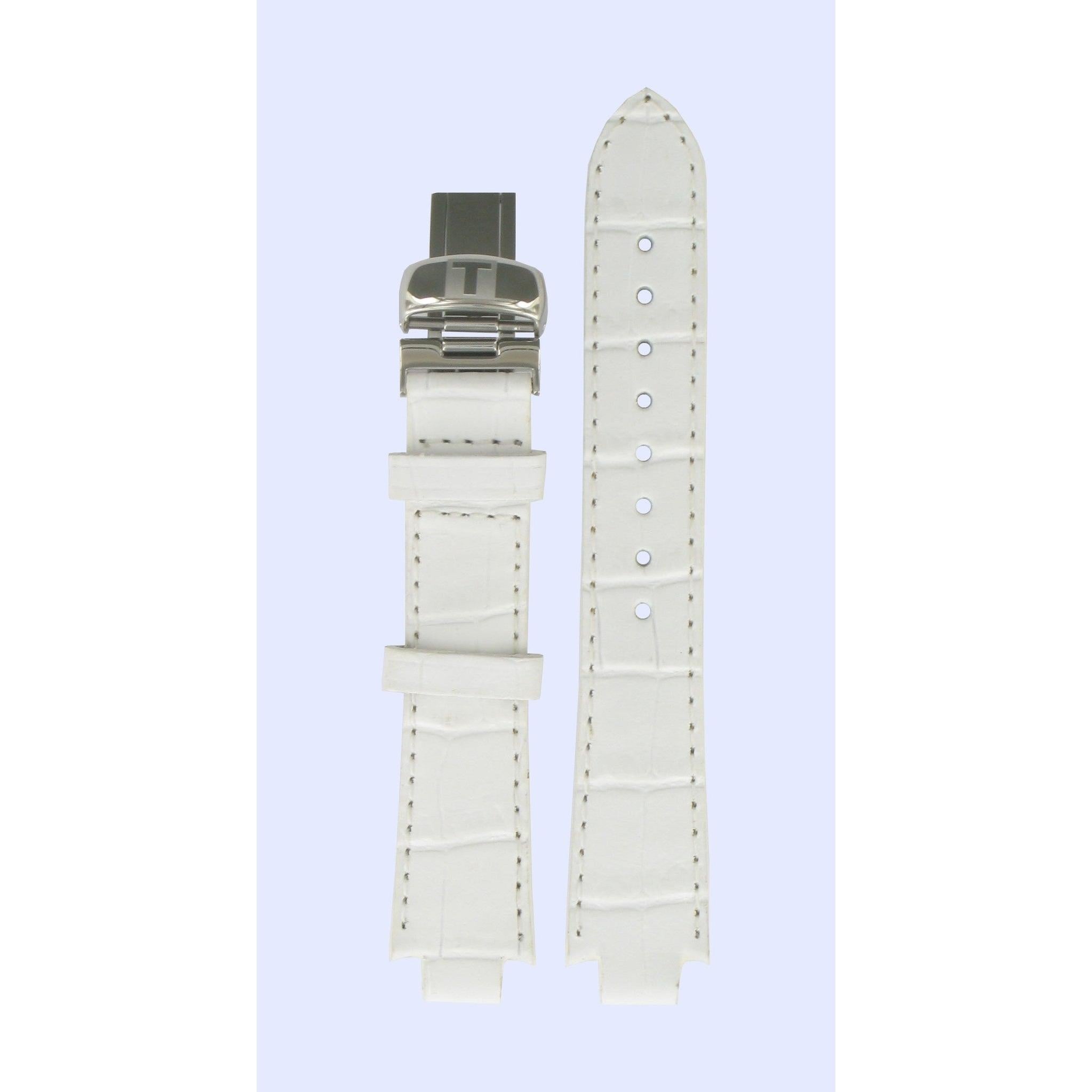 Tissot T60125963 T - Trend Watch Band T600013641 White Leather 09,5 mm TXL & TXS - Watch Plaza