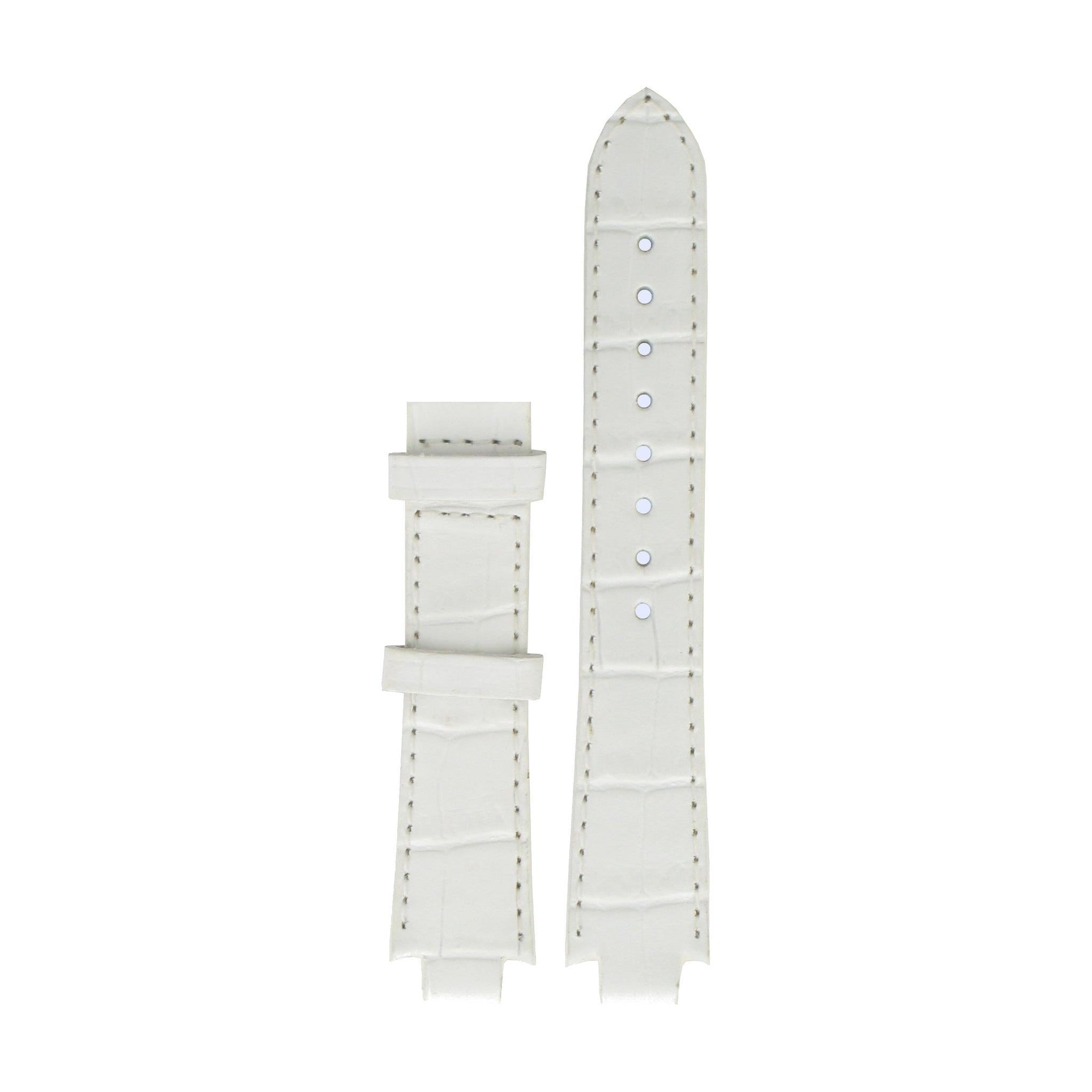 Tissot T60125963 Watch Band T610014643 White Leather 09,5 mm TXL - TXS - Watch Plaza