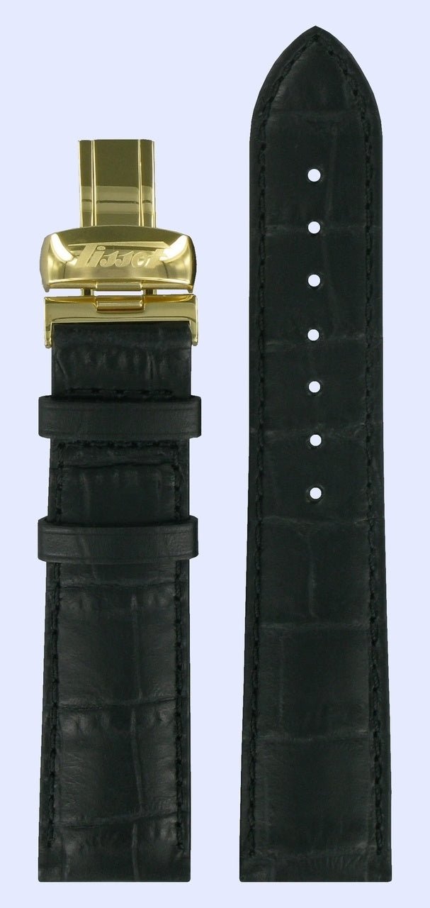 Tissot T71344931 & T71344131 Watch Band T600013503 Black Leather 20 mm T - Lord - Watch Plaza